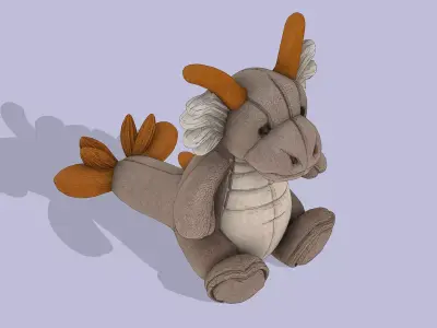 Dragon Plush Low-poly 3D model