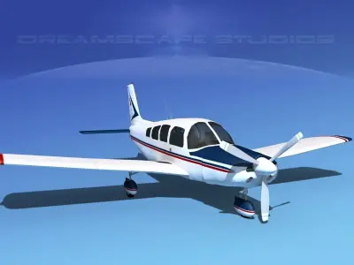 Piper Cherokee Six 300 V03 3D model