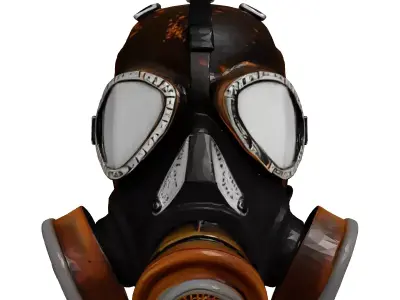 Vintage Rusted Gas Mask 3D model
