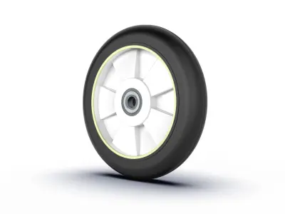 Rubber Plastic Caster Wheel 3D model