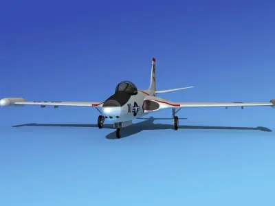 McDonnell F2H4 Banshee V07 3D model