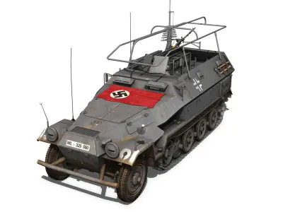 SD KFZ 251 3 IV Ausf A - Radio and Command Vehilce 3D model