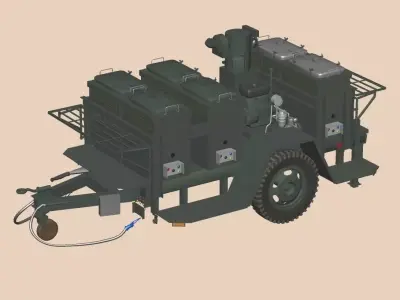 Japan Ground Self-Defense Force Field kitchen type1 3D model