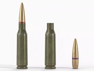 Soviet or Russian Cartridges 5-45x39 3D model