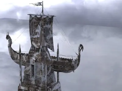 Vikings winter Retreat Kit bash 3D model