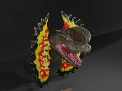 Dilophosaurus Modelled in blender  3D model