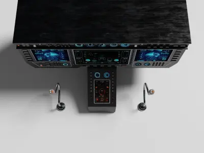 Aircraft cockpit control panel 2 3D model