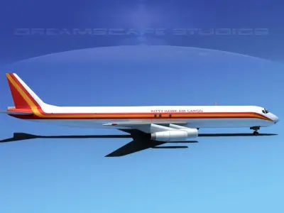 Douglas DC-8-63F Kitty Hawk Air cargo 3D model