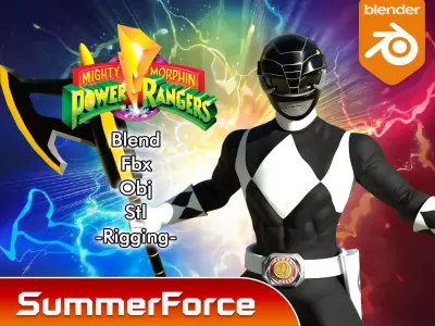 Black Ranger - Mighty Morphin Power Ranger 3D model