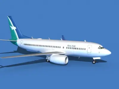 Boeing 737 MAX 7 SilkAir 3D model