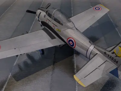 North American T-28 Trojan 3D model
