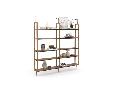 Decorative Shelves with Decoration Free 3D model