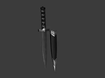 Dark Assassin Dagger Free low-poly 3D model
