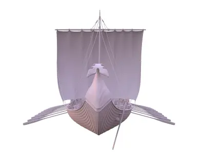 Drakkar Viking Ship 3D model