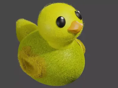 Little fluffy duck 3D model