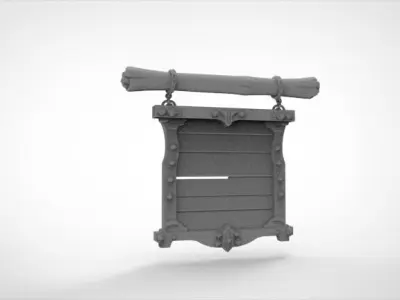 medieval sign 3D print model