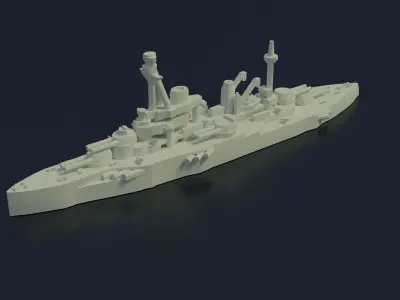 Battleship Coubert 1913 3D print model