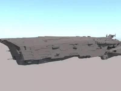 Space Battle Cruiser 3D model