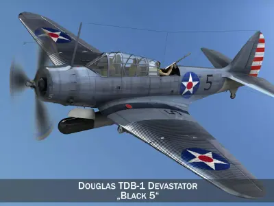 Douglas TDB-1 Devastator 3D model