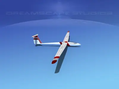 Schleicher ASW 22 Sailplane V10 3D model