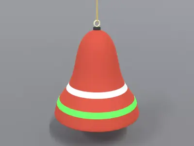 Cartoon Christmas Bell Free 3D model