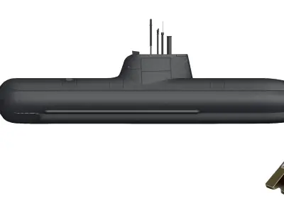 GERMAN SUBMARINE TYPE 212 model 3D model