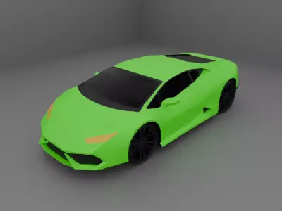 Low Poly Super Car 1 Free low-poly 3D model