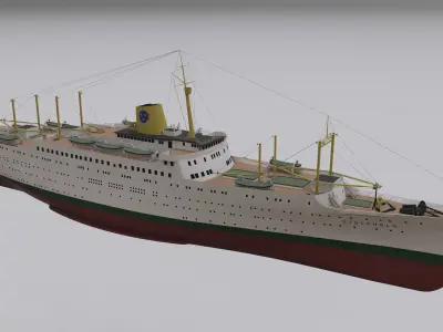 COMBO - SS Andrea Doria - MS Stockholm 3D model