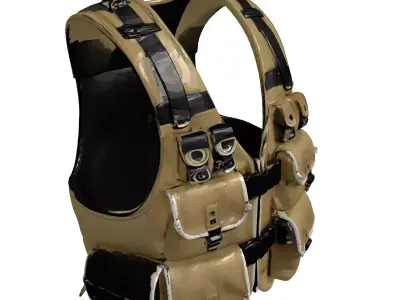 Military Tactical Utility Vest 3D model