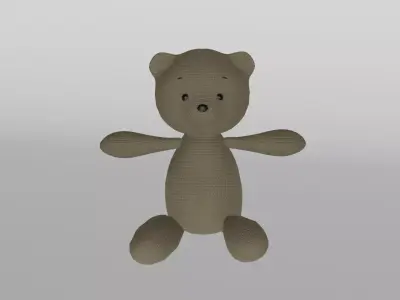 Taddy bear toy Low-poly 3D model