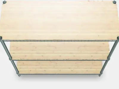 OMAR 1 shelf section 2 Low-poly 3D model