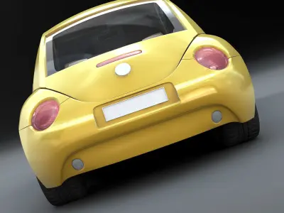 New Beetle VW with Interior 3D model
