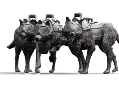 Military Working Dog Miniatures 3D print model