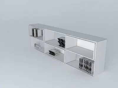 Niche bookshelf Free 3D model