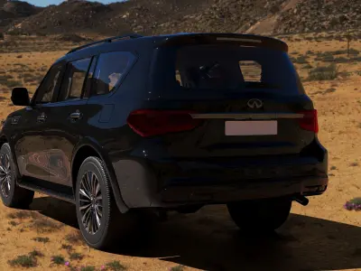 Infiniti QX80 3D Model Low-poly 3D model