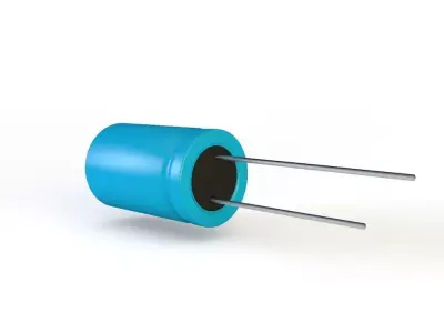 Electrolytic capacitor 3D model