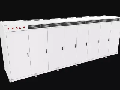 Energy Storage System Tesla Megapack 3D model