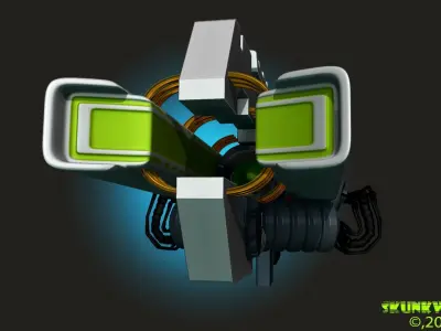 Railgun Rifle HighPoly 3DPrint 3D print model buy