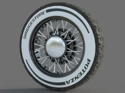 wheel Rim Tire 11 3D model