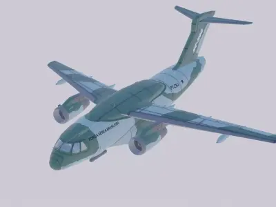Embraer KC-390 Millennium FAB Low-poly 3D model