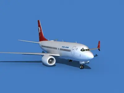 Boeing 737 MAX 7 Turkish Airlines 3D model