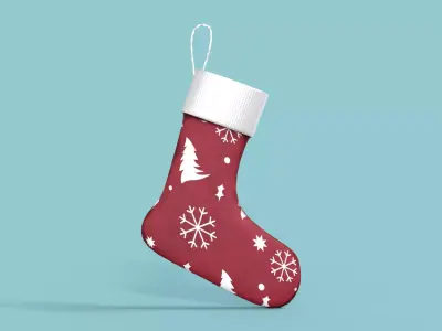 Christmas Socks Free low-poly 3D model