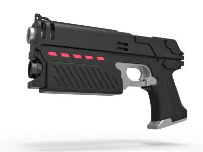 Lawgiver Mk2 from the movie Judge Dredd 1995 3D model