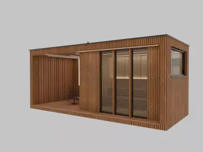 Modular outdoor sauna steam house bath house 3D model 3D model