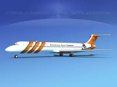 McDonnell Douglas MD-87 Erickson Fire Fighters 3D model