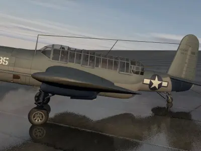 Vought TBU-1 Seawolf or Consolidated TBY-1 Seawolf 3D model