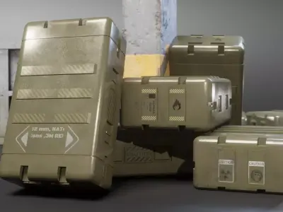 ARMY supply box Free low-poly 3D model