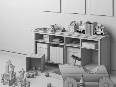 Decorative set for child 1 3D model