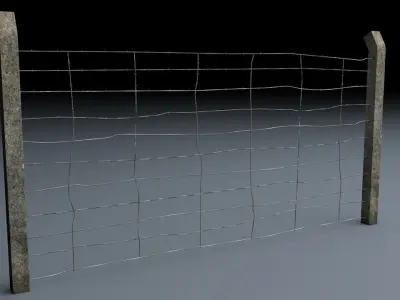 Berlin Wall Old Fence Element 3D model