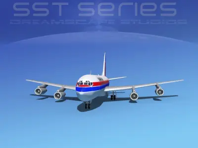 Boeing 707-320 SS Air Dominicana 3D model